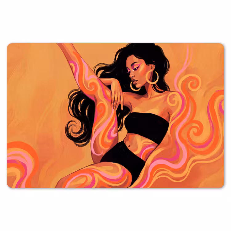 Placemat - 6 stuks - Vrouw - Portret - Abstract - Modern - Kleurrijk — 7