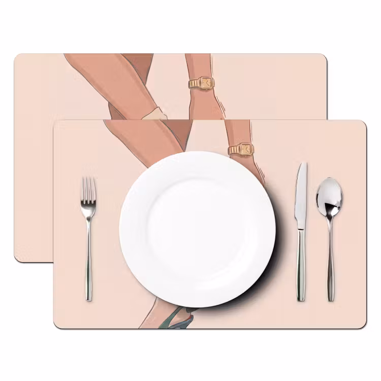 Placemat - 6 stuks - Vrouw - Schoen - Mode - Lifestyle - Groen — 2