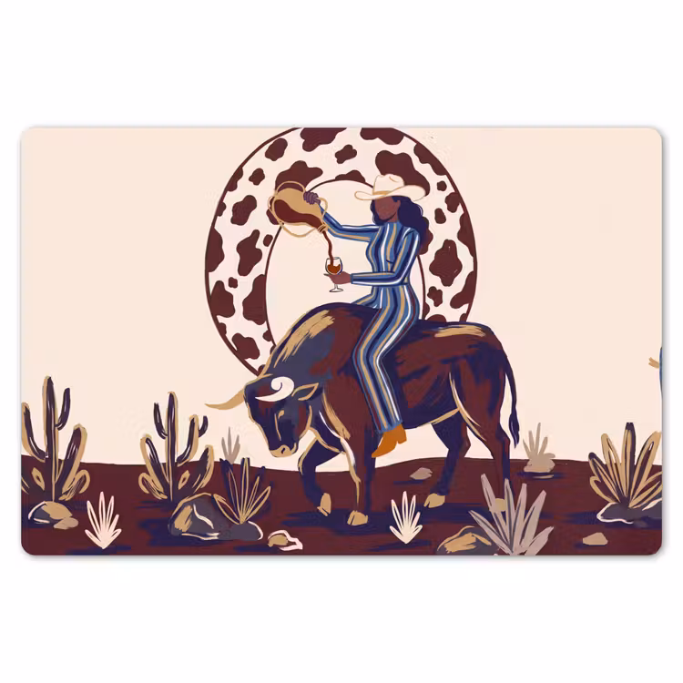 Placemat - 6 stuks - Mensen - Dieren - Cowboy - Abstract - Kleurrijk — 7