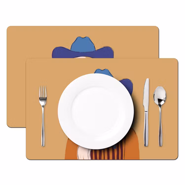Placemat - 6 stuks - Vrouw - Portret - Abstract - Kleurrijk - Modern — 2