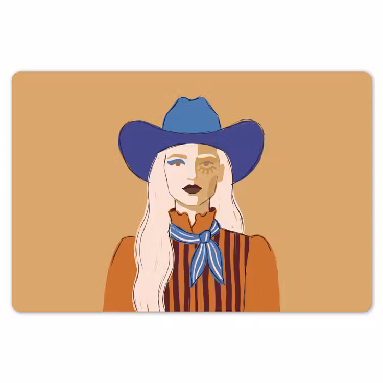 Placemat - 6 stuks - Vrouw - Portret - Abstract - Kleurrijk - Modern — 7