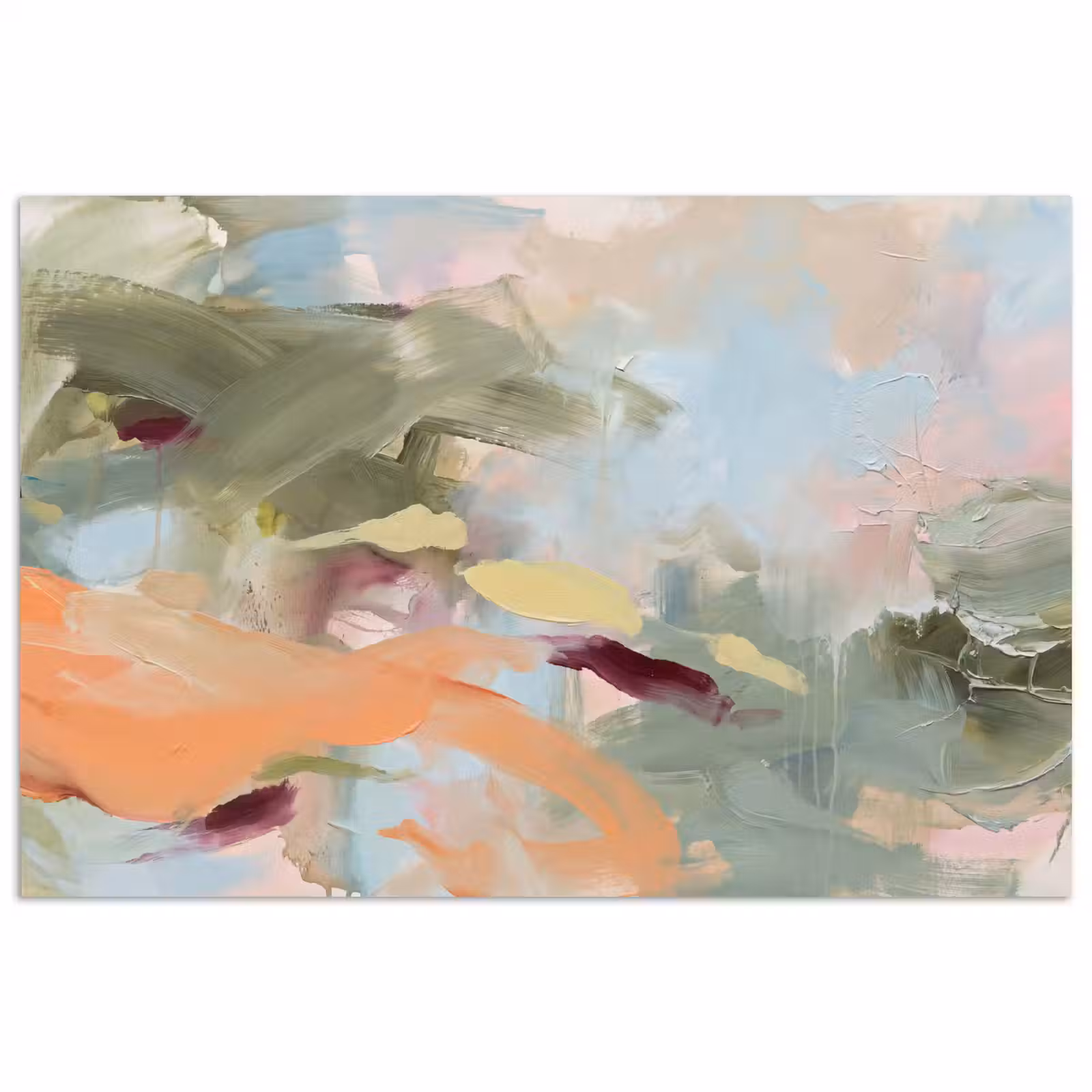 Poster - Abstract - Borstelstreken - Kunst - Modern - Pastel — 1