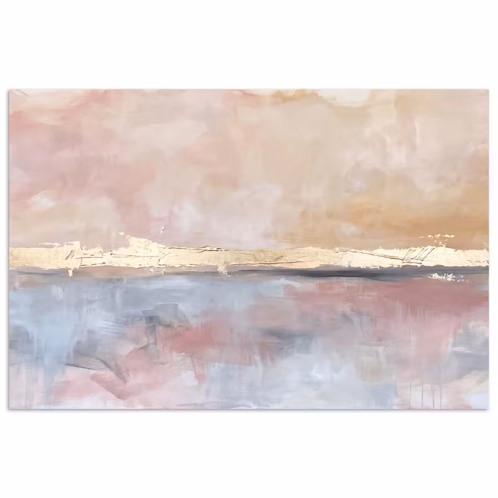 Poster - Abstract - Horizontaal - Kunst - Roze - Goud — 1
