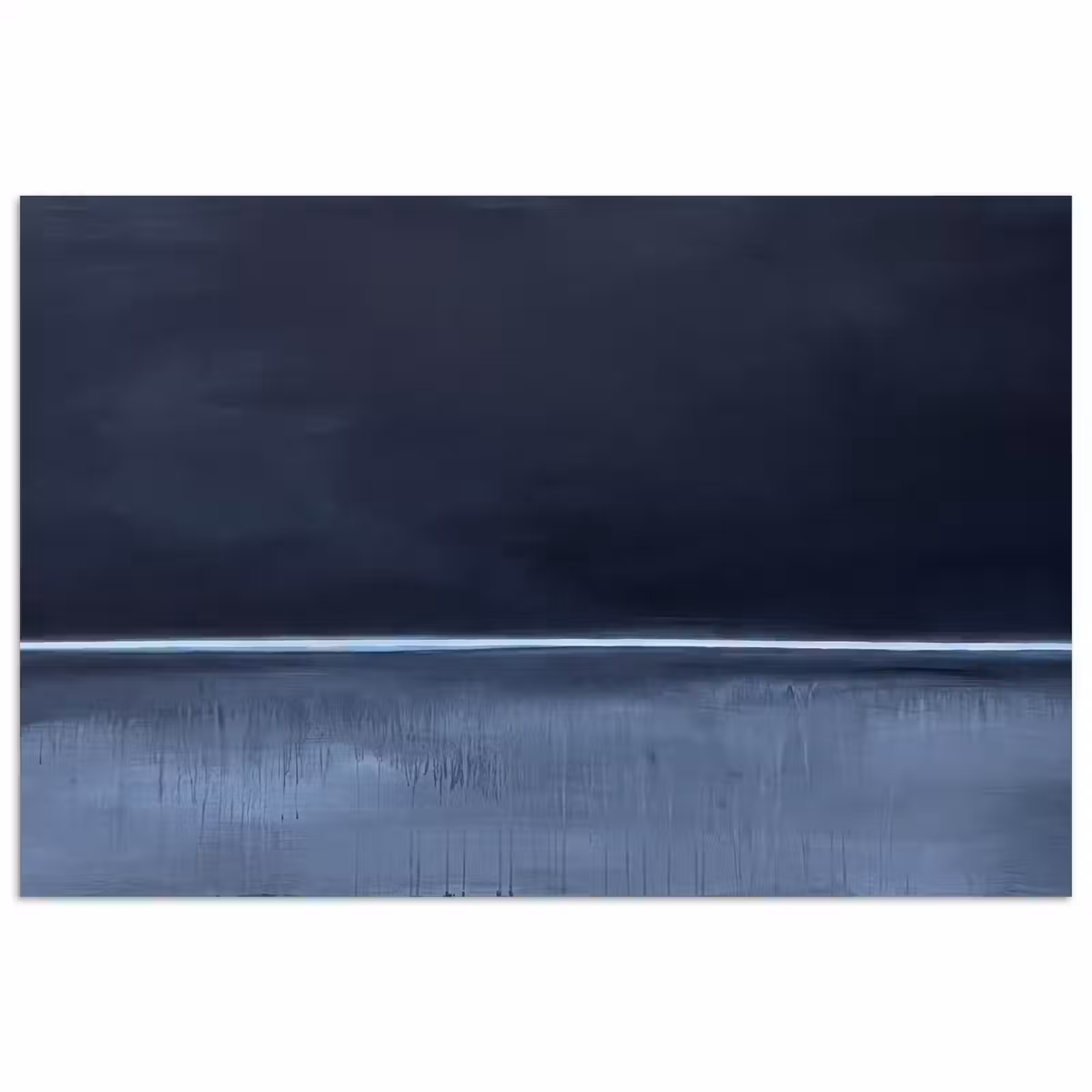 Poster - Abstract - Horizontale lijn - Minimalistisch - Donkerblauw - Kunst — 1