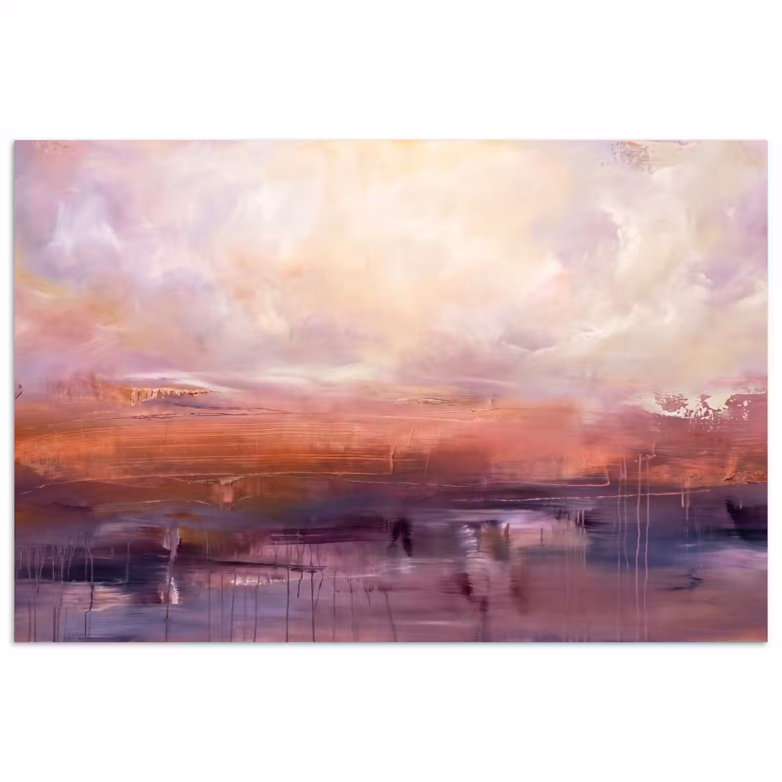 Poster - Abstract - Landschap - Modern - Paars - Oranje — 1