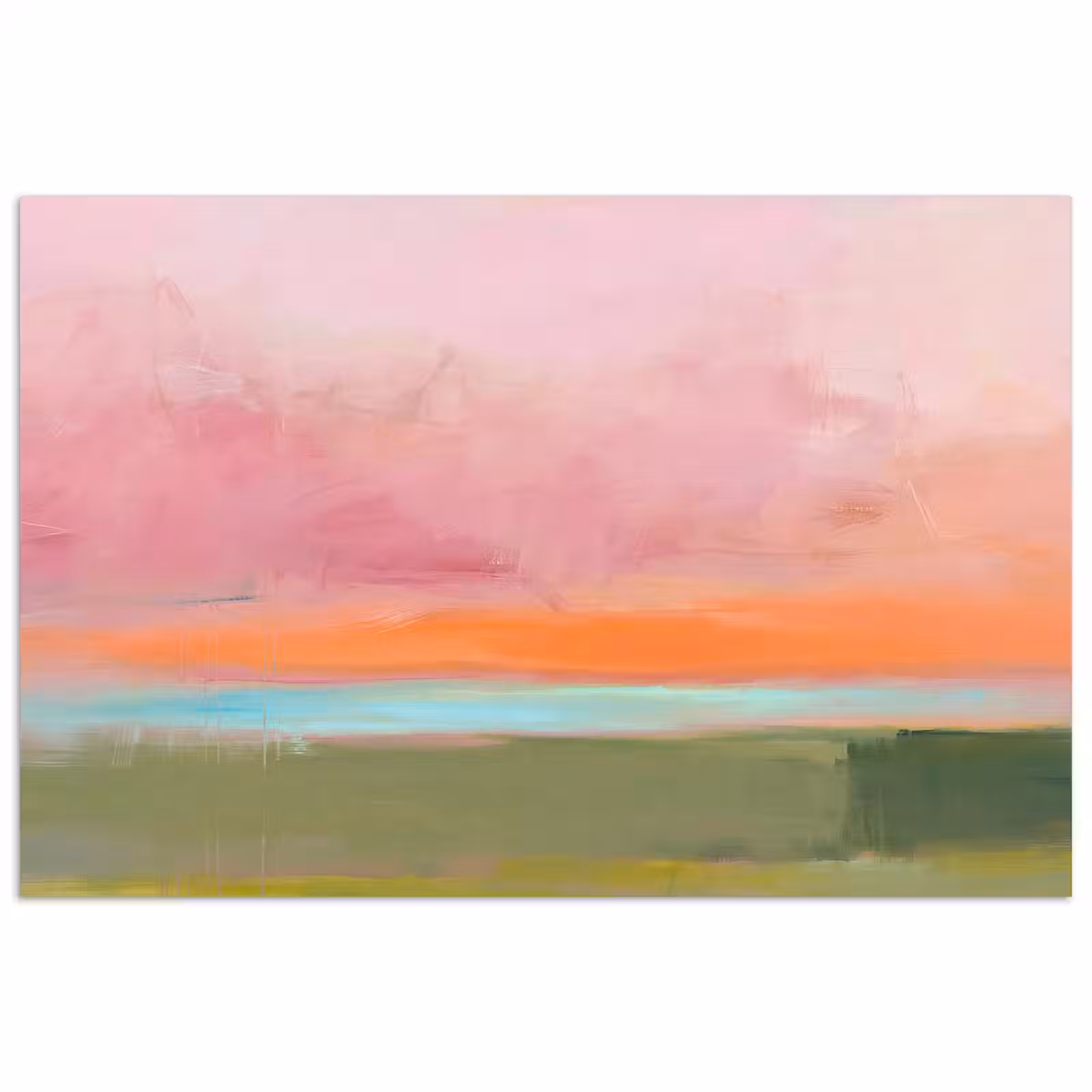 Poster - Abstract - Landschap - Modern - Roze - Oranje — 1