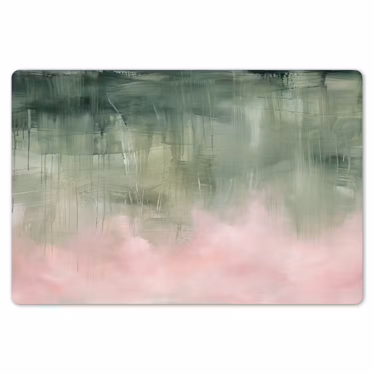 Placemat - 6 stuks - Kunst - Abstract - Modern - Groen - Roze — 7