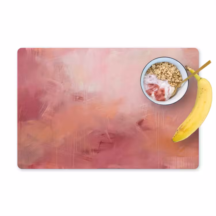 Placemat - 6 stuks - Kunst - Vloeiend - Pastel - Abstract — 1