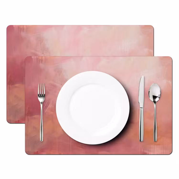 Placemat - 6 stuks - Kunst - Vloeiend - Pastel - Abstract — 2