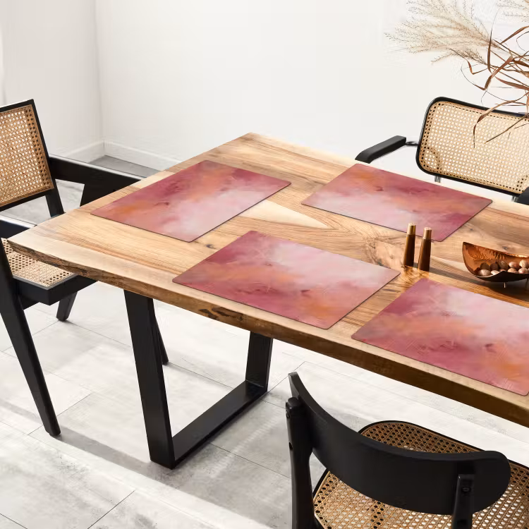 Placemat - 6 stuks - Kunst - Vloeiend - Pastel - Abstract — 5