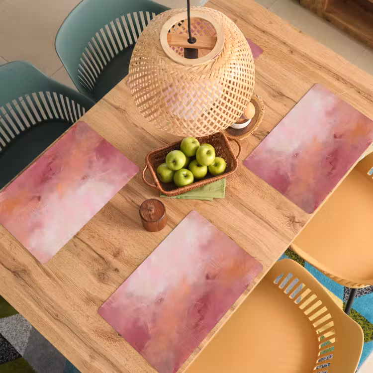 Placemat - 6 stuks - Kunst - Vloeiend - Pastel - Abstract — 6