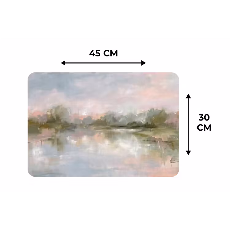 Placemat - 6 stuks - Natuur - Landschap - Abstract - Water - Groen — 3