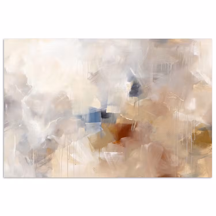 Poster - Abstract - Borstelstreken - Modern - Beige - Kunst — 1