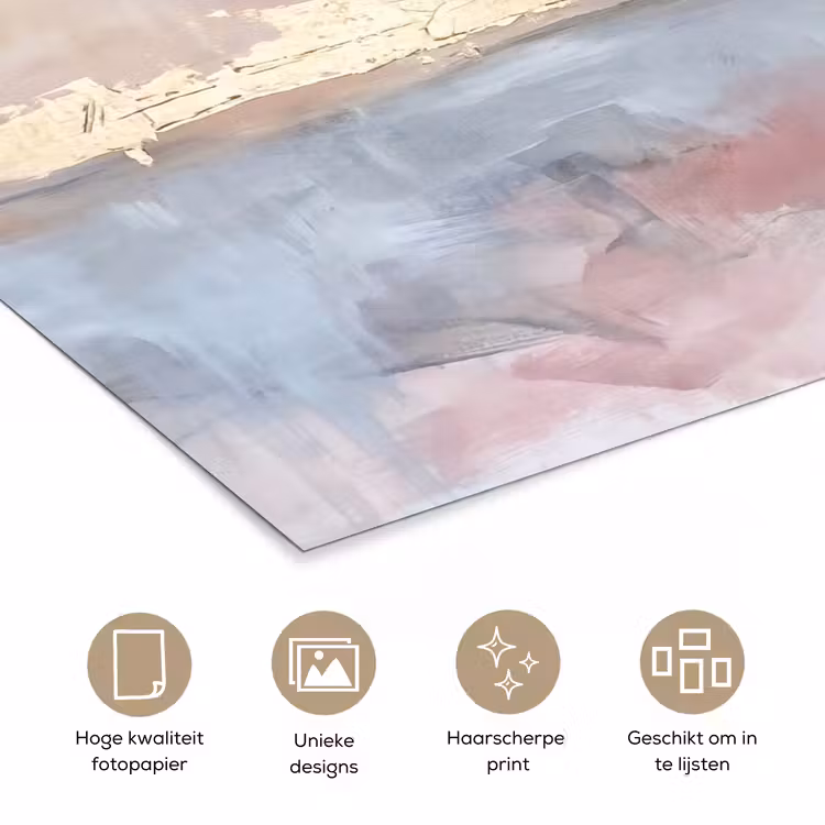 Poster - Abstract - Horizontaal - Kunst - Roze - Goud — 5