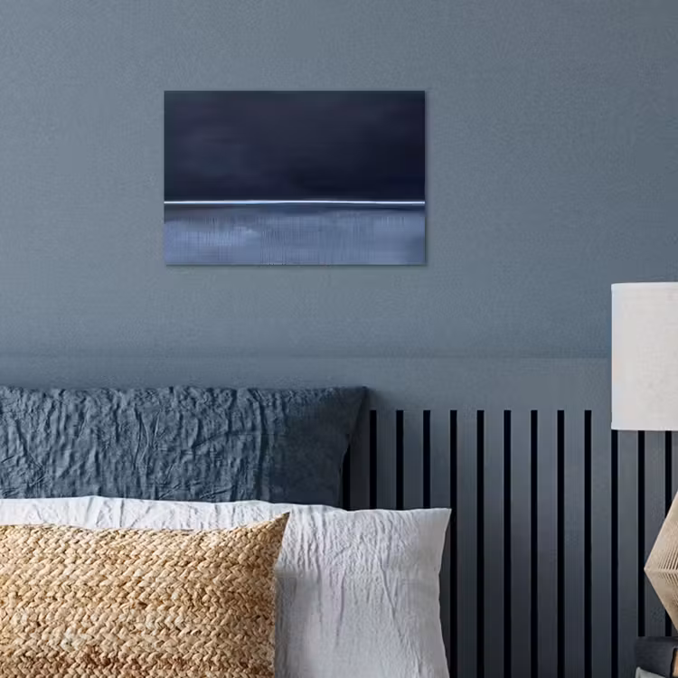 Poster - Abstract - Horizontale lijn - Minimalistisch - Donkerblauw - Kunst — 3