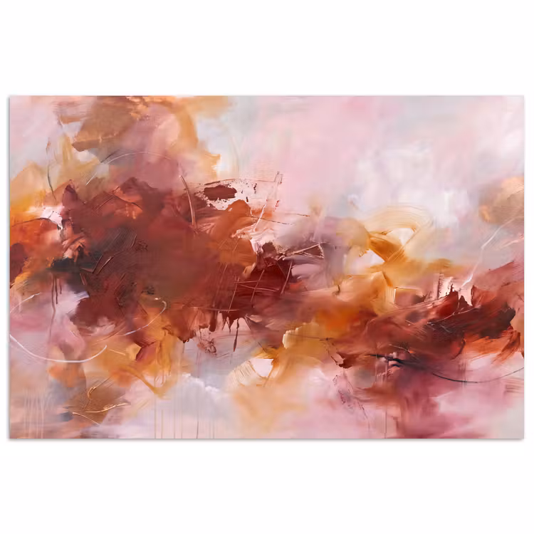 Poster - Abstract - Kleurrijk - Kunst - Modern - Roze-Rood — 1