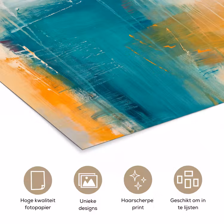 Poster - Abstract - Kleurrijk - Modern - Kunst - Oranje — 5