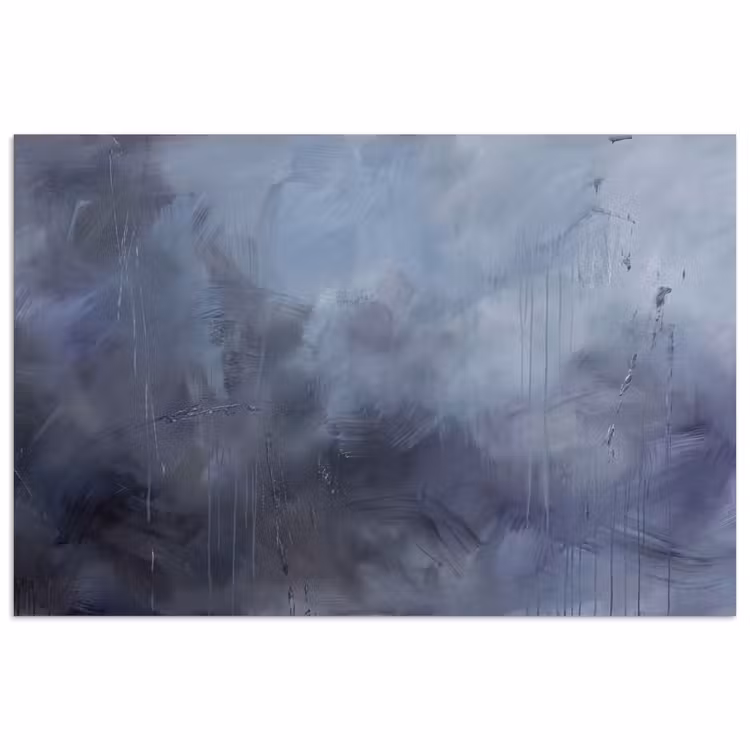 Poster - Abstract - Kwaststreken - Modern - Kunst - Grijs — 1