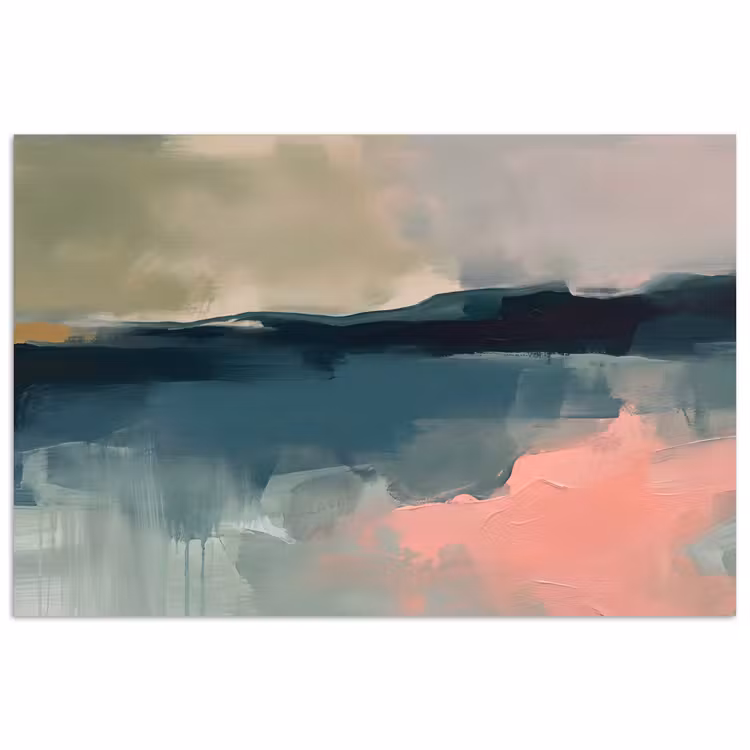 Poster - Abstract - Landschap - Kunst - Modern - Groen - Blauw — 1