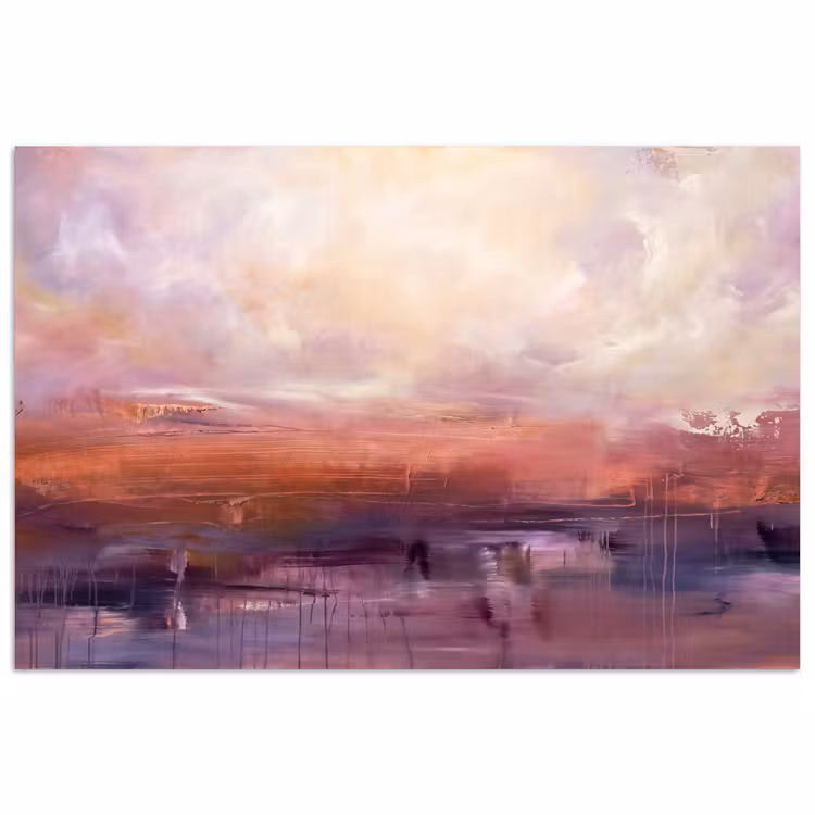 Poster - Abstract - Landschap - Modern - Paars - Oranje — 1