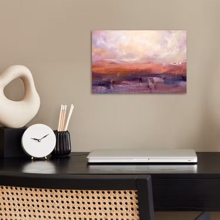 Poster - Abstract - Landschap - Modern - Paars - Oranje — 2