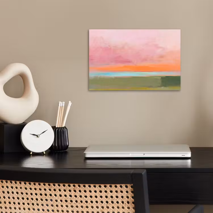Poster - Abstract - Landschap - Modern - Roze - Oranje — 2