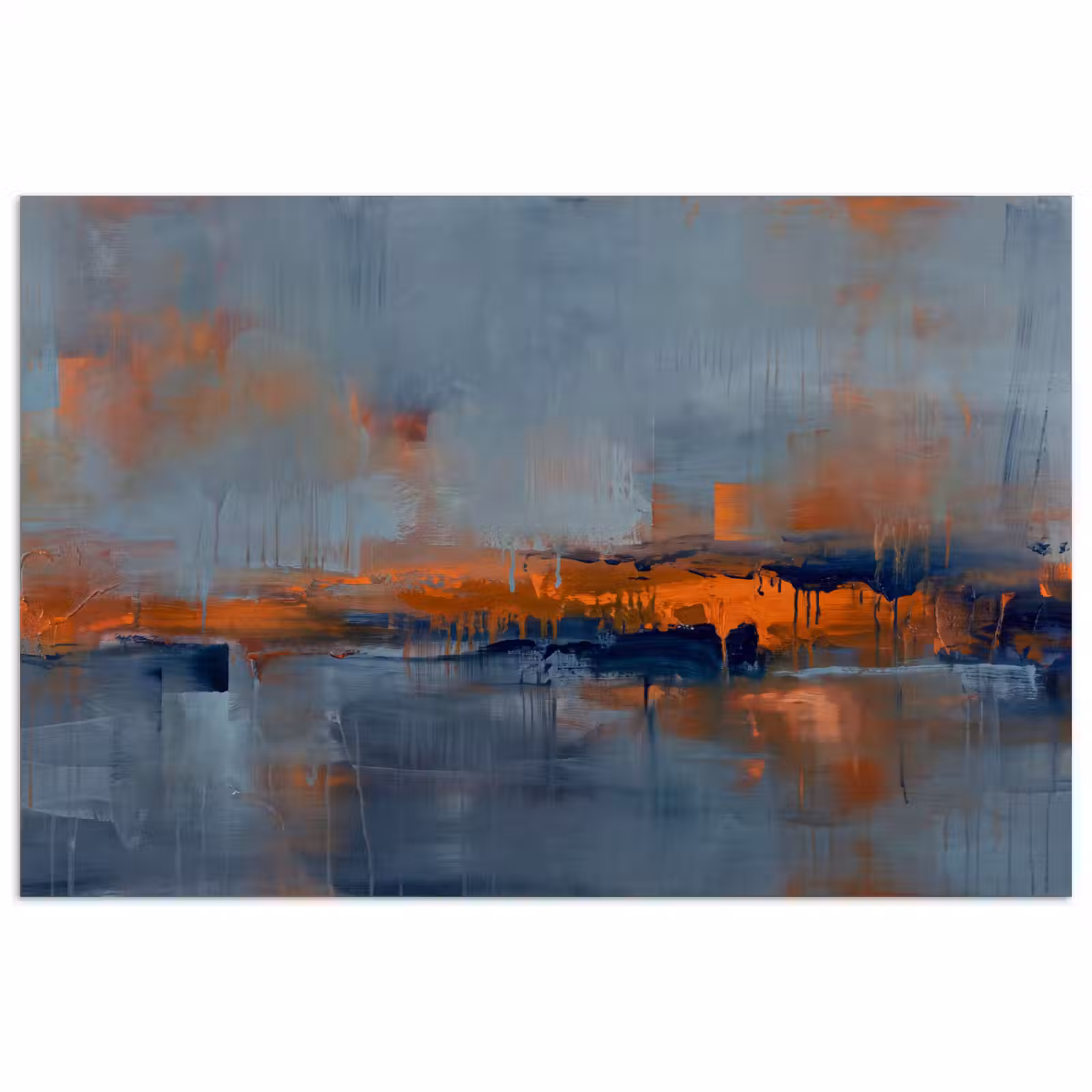 Poster - Abstract - Kleuren - Modern - Oranje - Grijs — 1