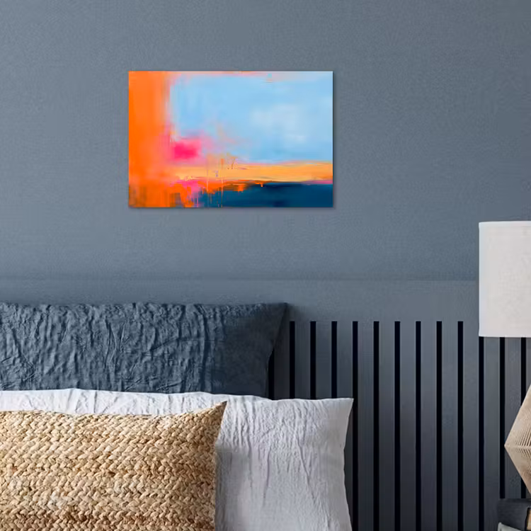 Poster - Abstract - Kleurvlakken - Modern - Oranje - Blauw — 3