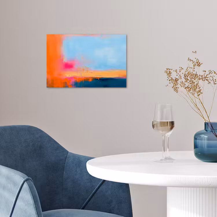 Poster - Abstract - Kleurvlakken - Modern - Oranje - Blauw — 4