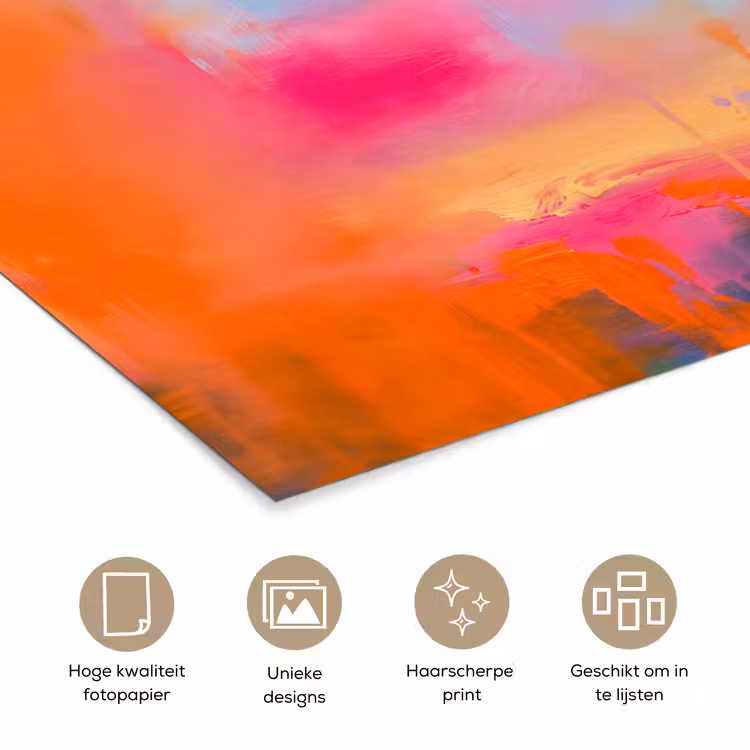 Poster - Abstract - Kleurvlakken - Modern - Oranje - Blauw — 5