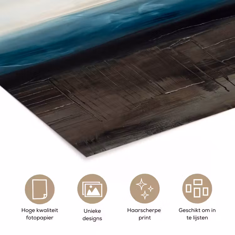 Poster - Abstract - Landschap - Horizon - Blauw - Modern — 5