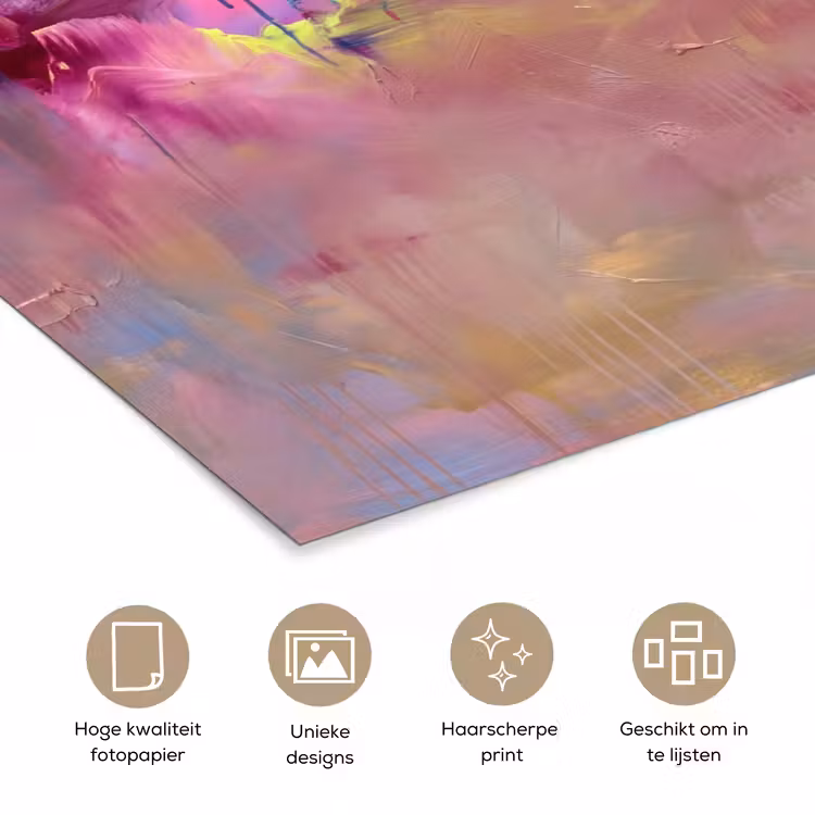 Poster - Abstract - Textuur - Kleuren - Modern - Roze — 5