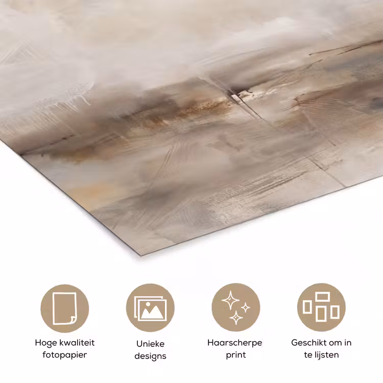 Poster - Abstrakt - Landschap - Modern - Beige - Kunst — 5