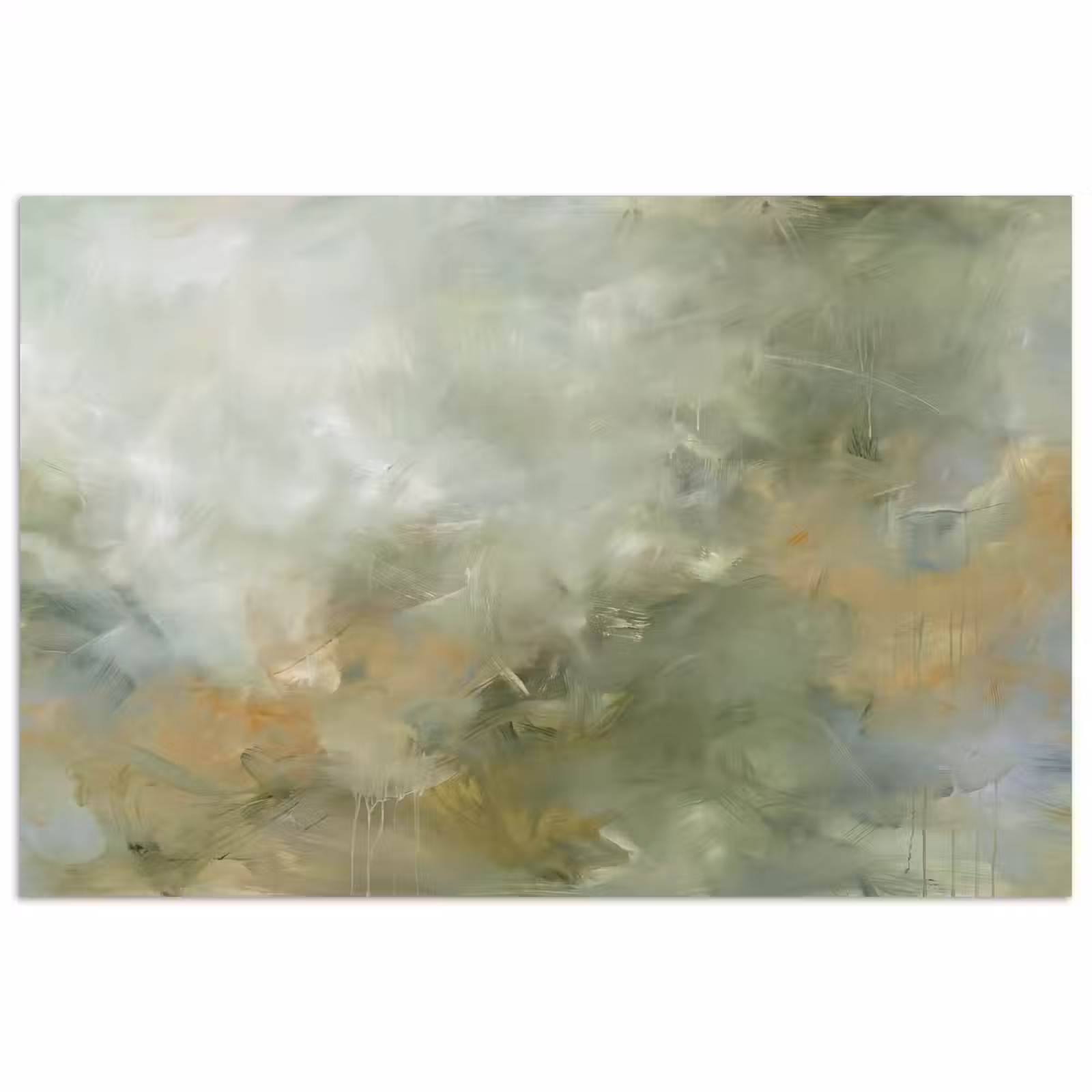 Poster - Abstract - Groen - Beige - Modern - Kunst — 1