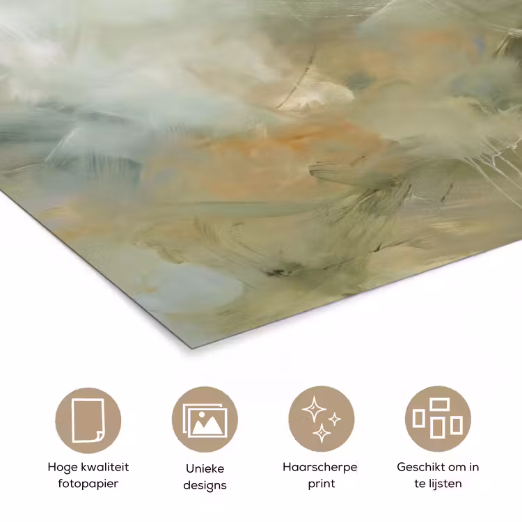 Poster - Abstract - Groen - Beige - Modern - Kunst — 5