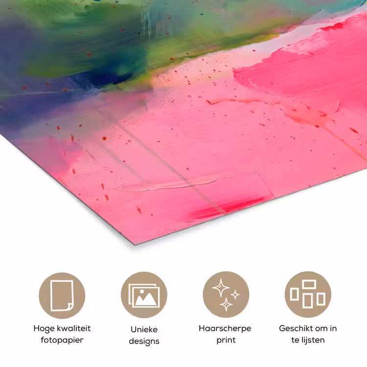 Poster - Abstract - Kleuren - Modern - Groen - Roze — 5