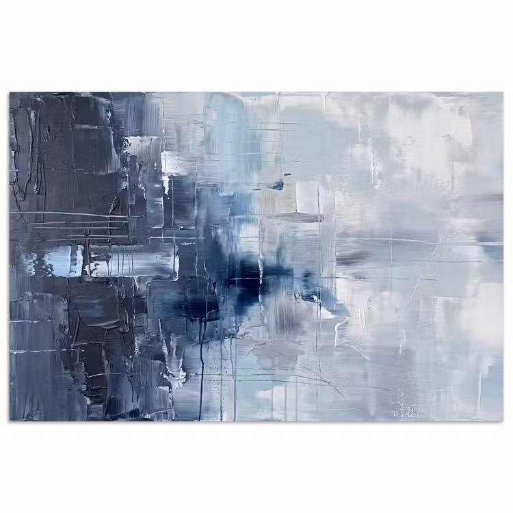 Poster - Abstract - Textuur - Kunst - Modern - Blauw — 1
