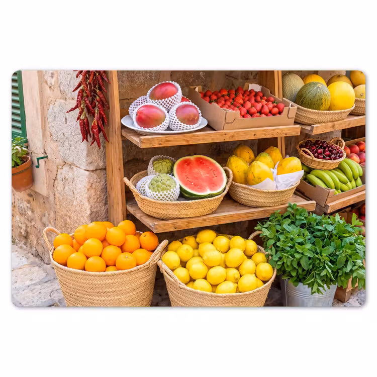 Placemat - 6 stuks - Fruit - Markt - Vers — 7