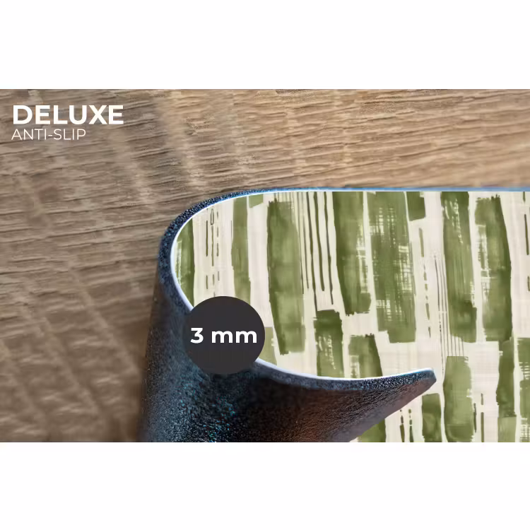 Placemat - 6 stuks - Groen - Abstract - Penseelstreken - Linnen - Patroon — 4