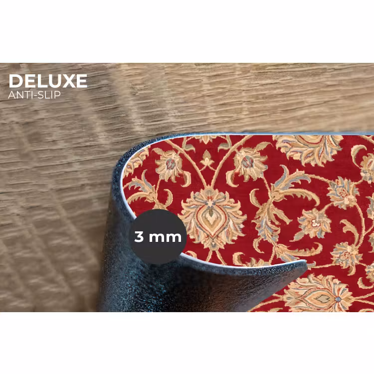 Placemat - 6 stuks - Patroon - Bloem - Klassiek - Oosters - Rood — 4