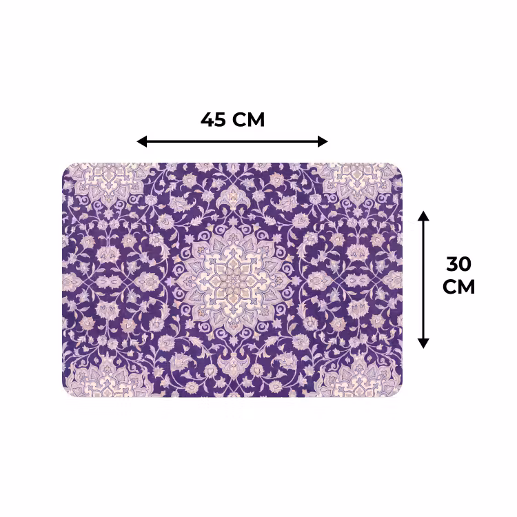 Placemat - 6 stuks - Patroon - Medallion - Oosters - Paars - Decoratie — 3
