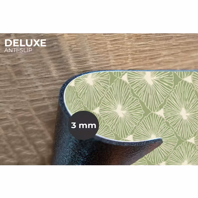 Placemat - 6 stuks - Saliegroen - Botanisch - Ruiten - Organisch - Patroon — 4