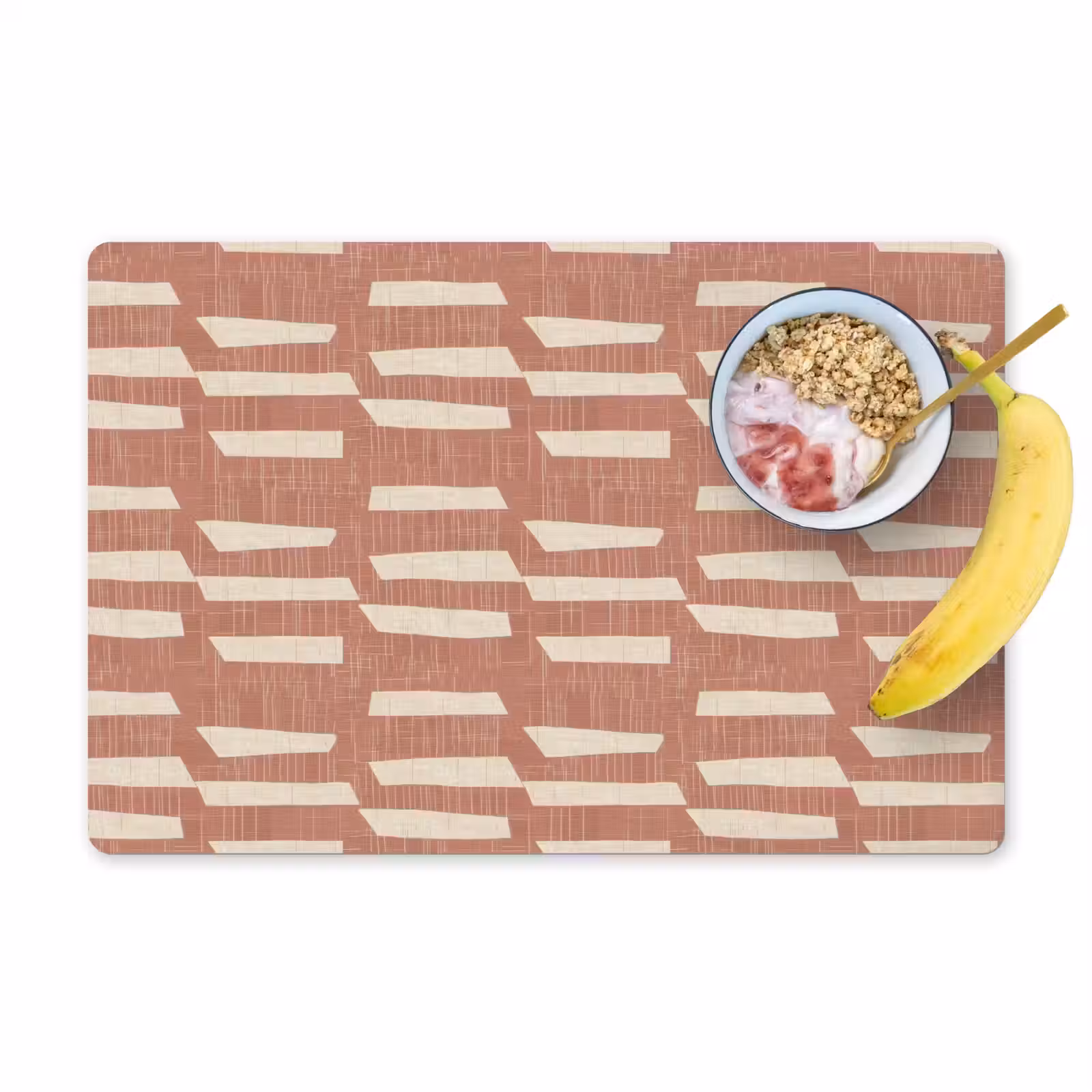 Placemat - 6 stuks - Terracotta - Abstract - Textuur - Patroon — 1