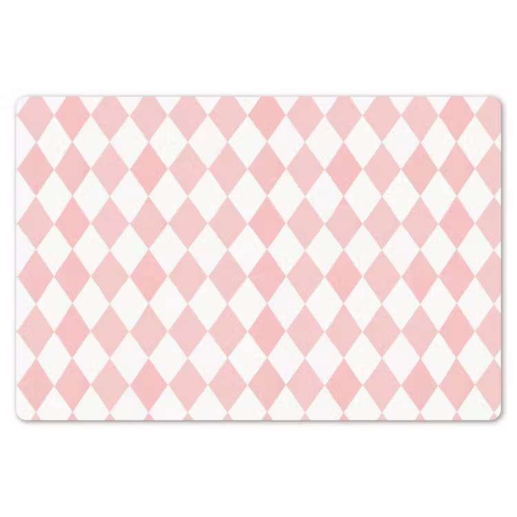 Placemat - 6 stuks - Lichtroze - Ruiten - Geometrisch - Patroon — 7