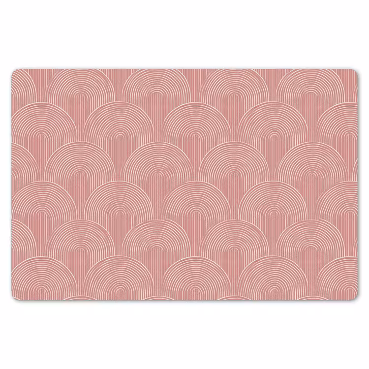 Placemat - 6 stuks - Oudroze - Bogen - Deco - Lijnen — 7