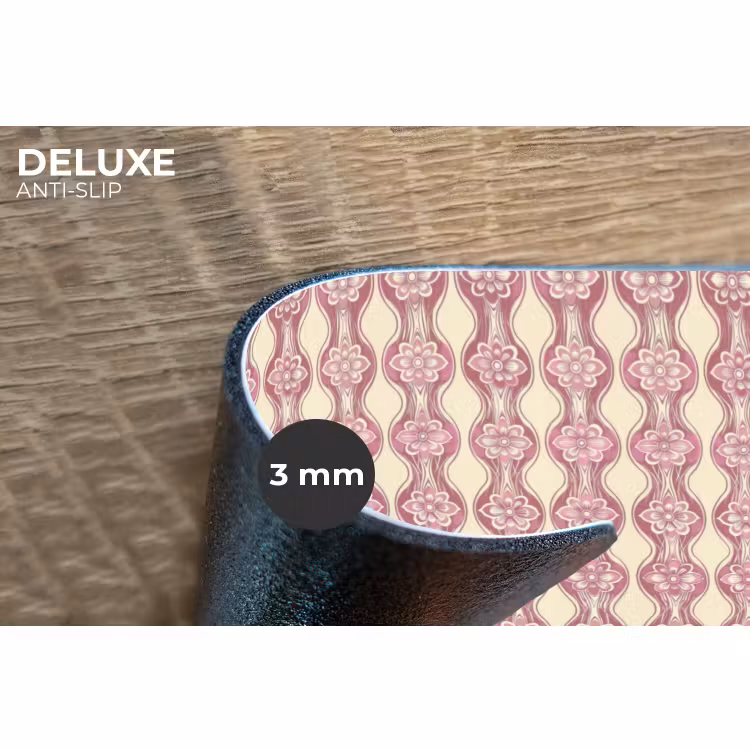 Placemat - 6 stuks - Paarsroze - Bloemen - Retro - Patroon — 4