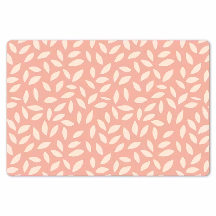 Placemat - 6 stuks - Roze - Bladeren - Speels - Patroon — 7