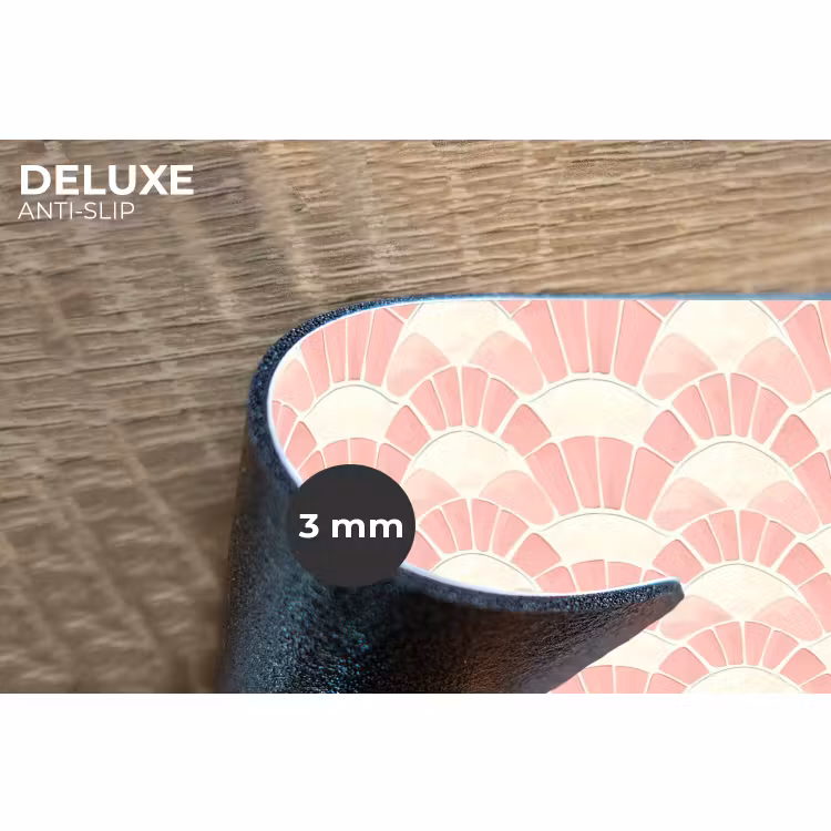 Placemat - 6 stuks - Roze - Waaiers - Mozaïek - Patroon — 4