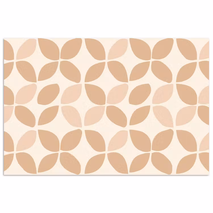 Poster - Beige - Bladeren - Minimalistisch - Patroon — 1