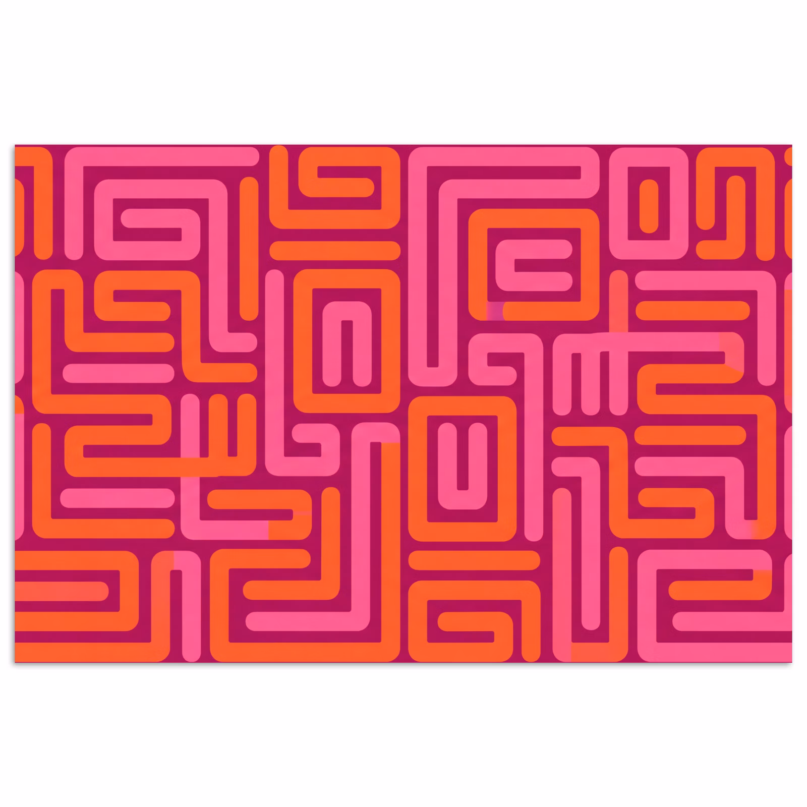 Poster - Abstract - Patroon - Lijnen - Roze - Oranje — 1